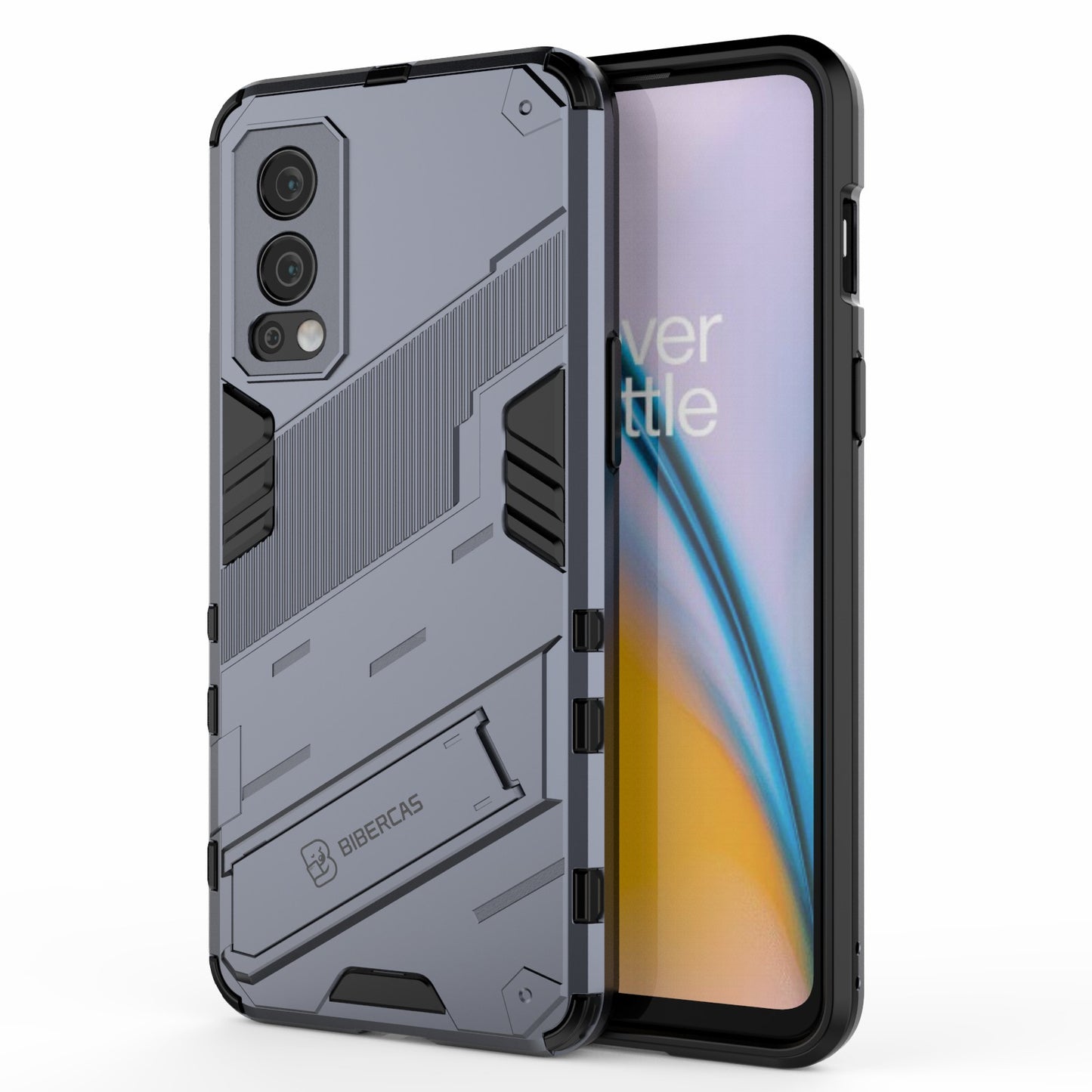 Full-Body Protection Slim Hard PC + Soft TPU Cover with Kickstand for OnePlus Nord 2 5G