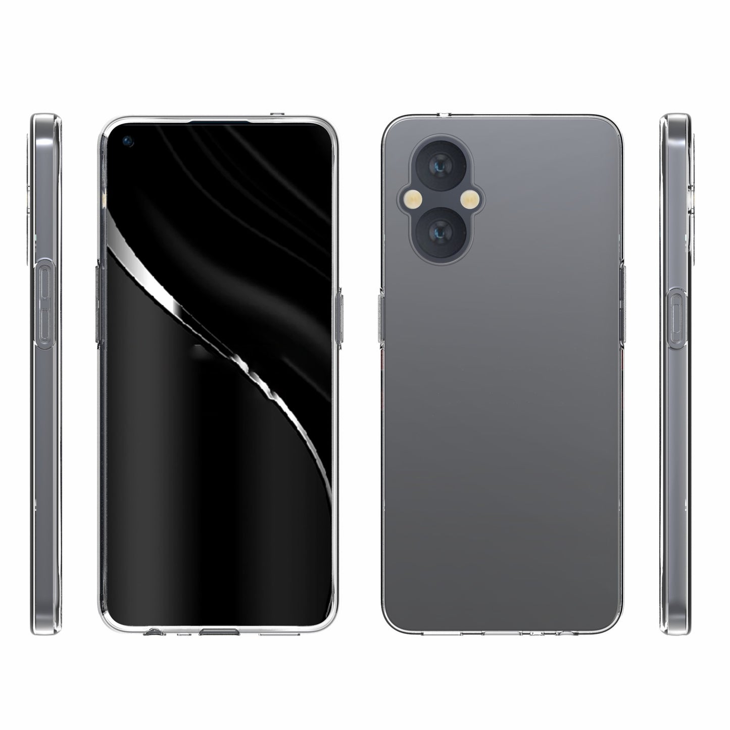 10Pcs/Pack Clear TPU Case for OnePlus Nord N20 5G/Oppo A96(China), Inner Watermark Resistant Protective Anti-Fall Phone Cover