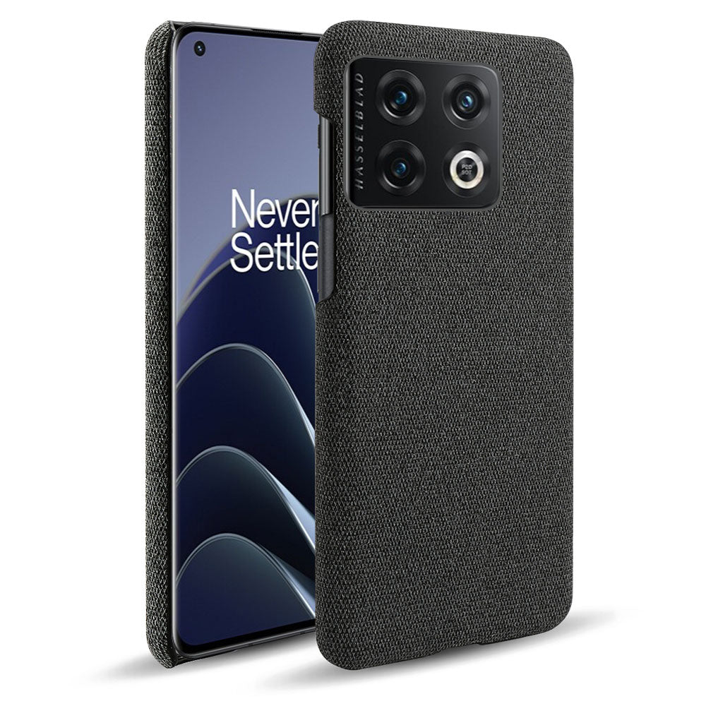 For OnePlus 10 Pro 5G Hard PC + Cloth Back Dual Protection Cover Cushion Anti-Scratch Shockproof Phone Case