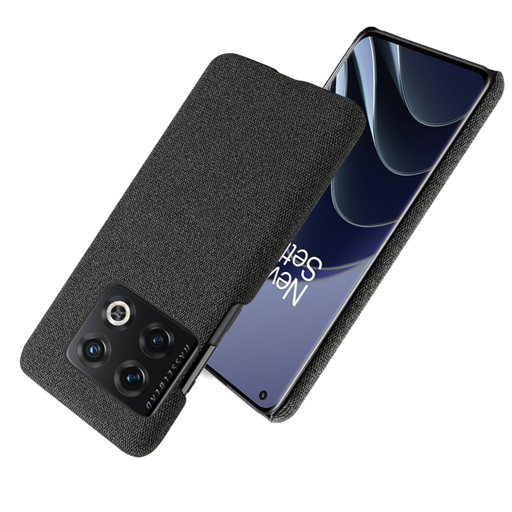 For OnePlus 10 Pro 5G Hard PC + Cloth Back Dual Protection Cover Cushion Anti-Scratch Shockproof Phone Case