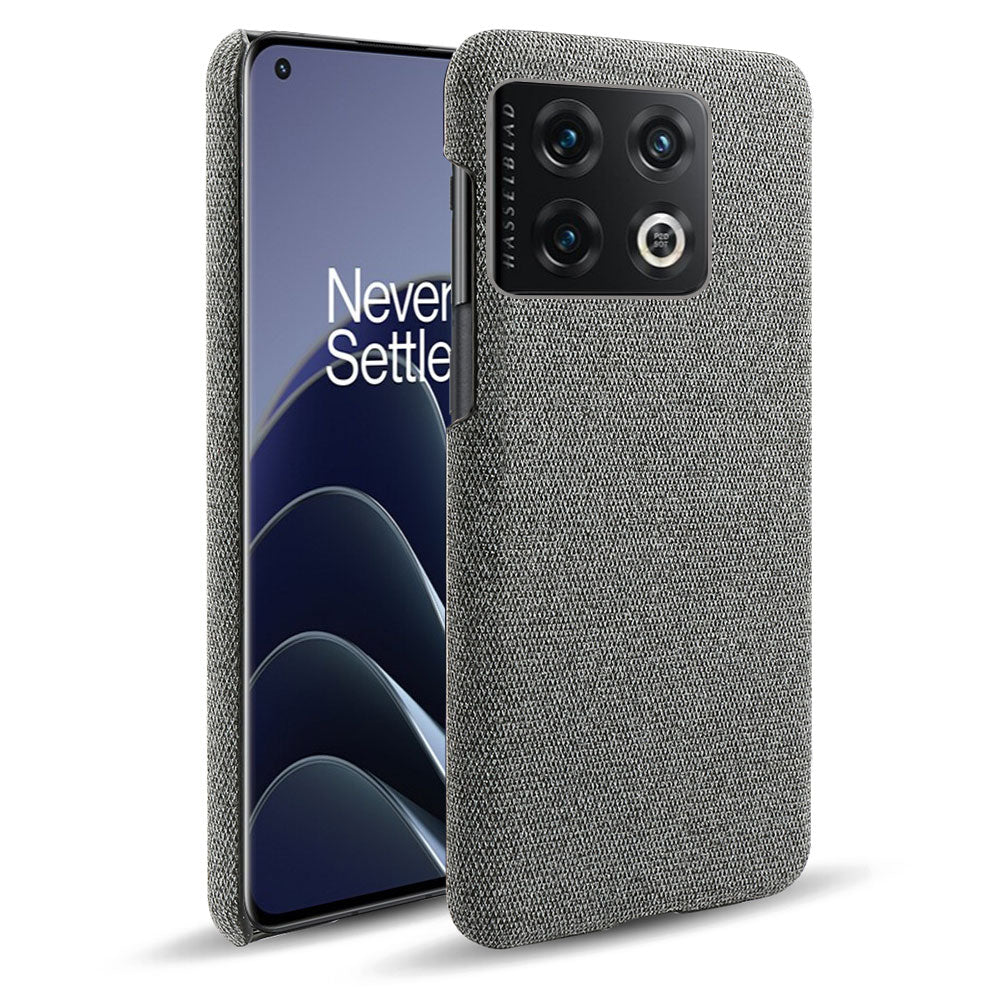 For OnePlus 10 Pro 5G Hard PC + Cloth Back Dual Protection Cover Cushion Anti-Scratch Shockproof Phone Case
