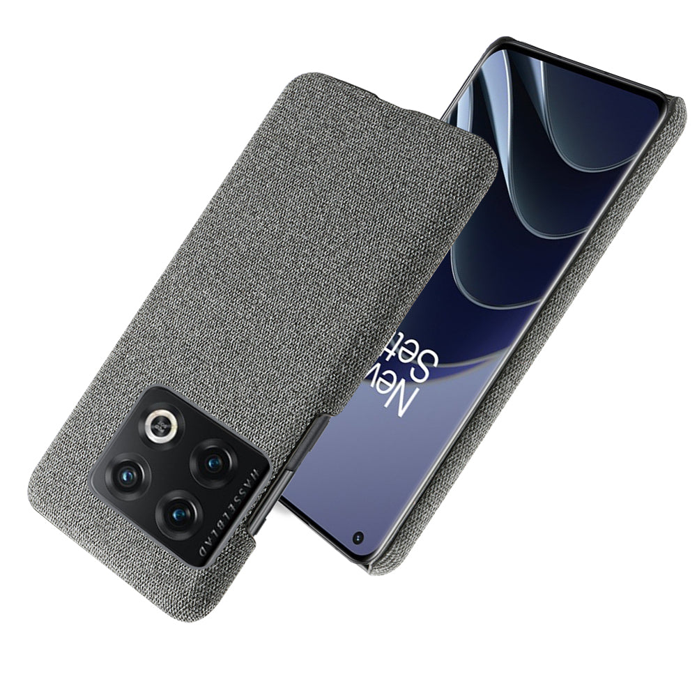 For OnePlus 10 Pro 5G Hard PC + Cloth Back Dual Protection Cover Cushion Anti-Scratch Shockproof Phone Case
