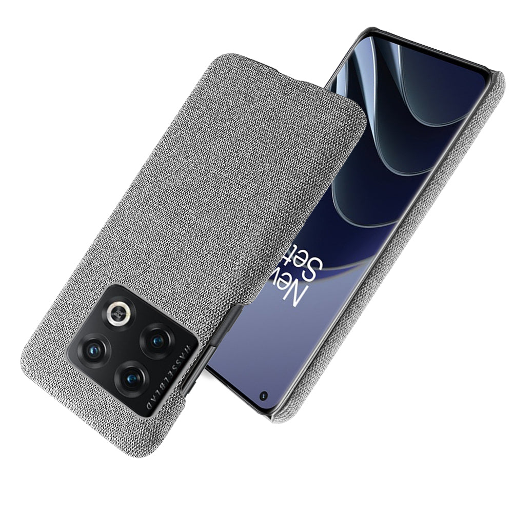 For OnePlus 10 Pro 5G Hard PC + Cloth Back Dual Protection Cover Cushion Anti-Scratch Shockproof Phone Case
