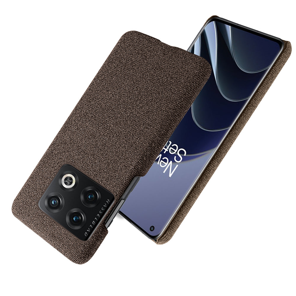 For OnePlus 10 Pro 5G Hard PC + Cloth Back Dual Protection Cover Cushion Anti-Scratch Shockproof Phone Case