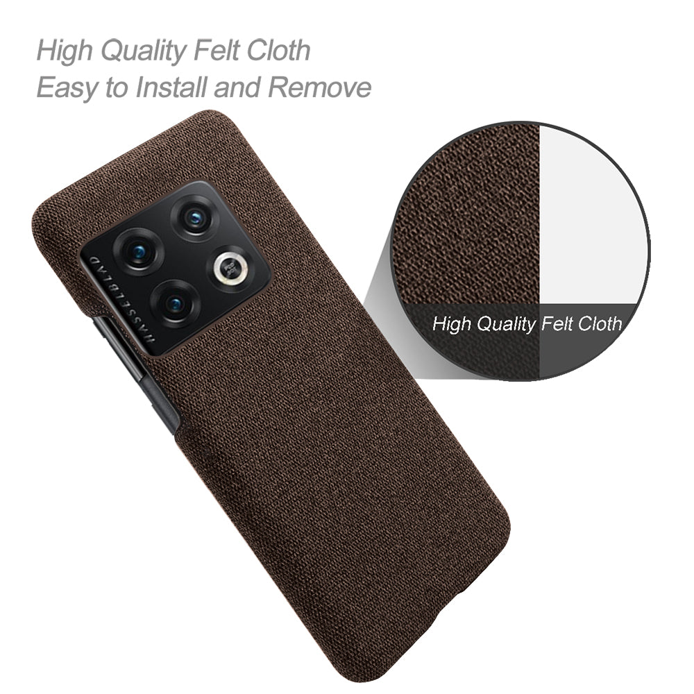 For OnePlus 10 Pro 5G Hard PC + Cloth Back Dual Protection Cover Cushion Anti-Scratch Shockproof Phone Case