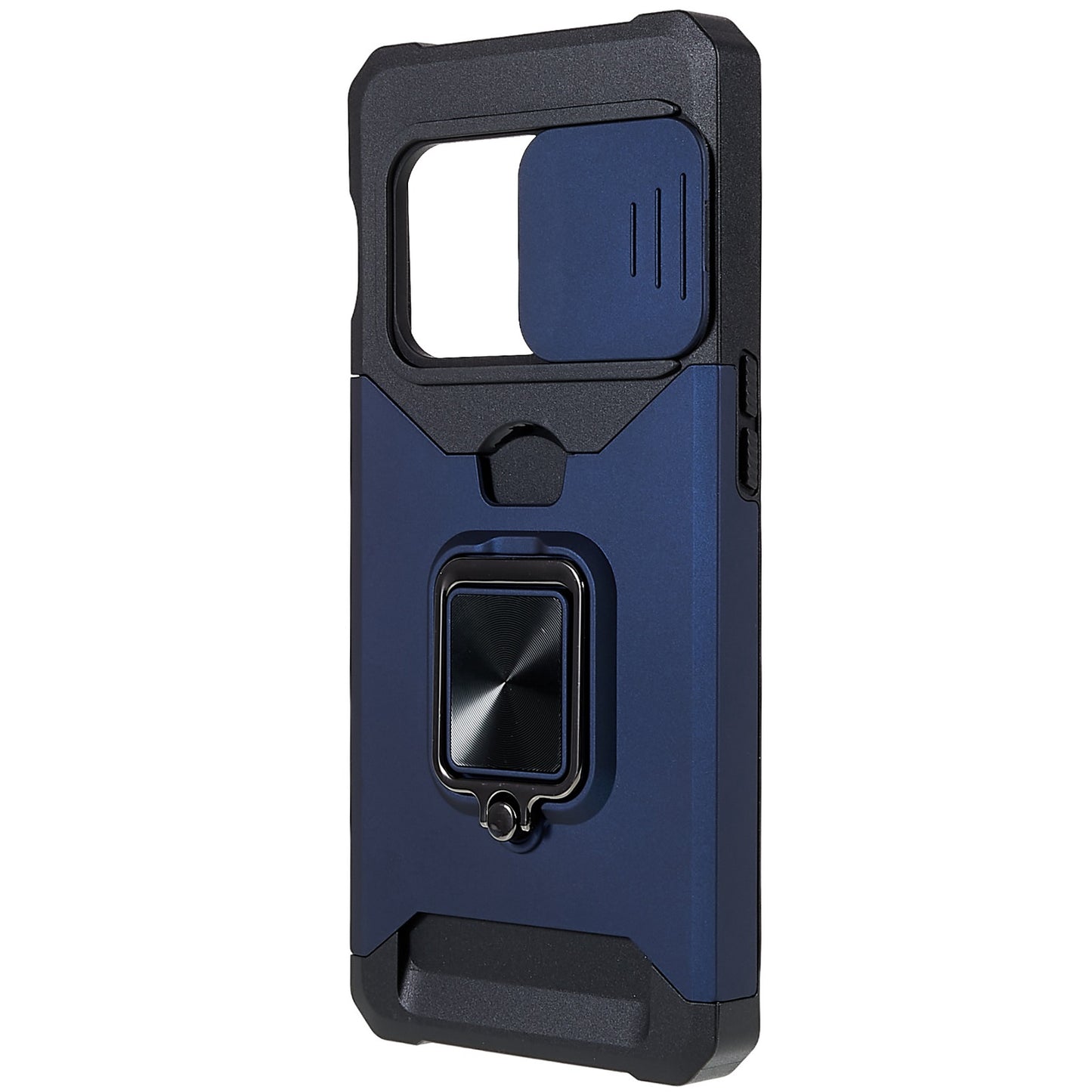 For OnePlus 10 Pro Wear-resistant PC + TPU Camera Slider Anti-drop Card Slot + Metal Kickstand Design Case