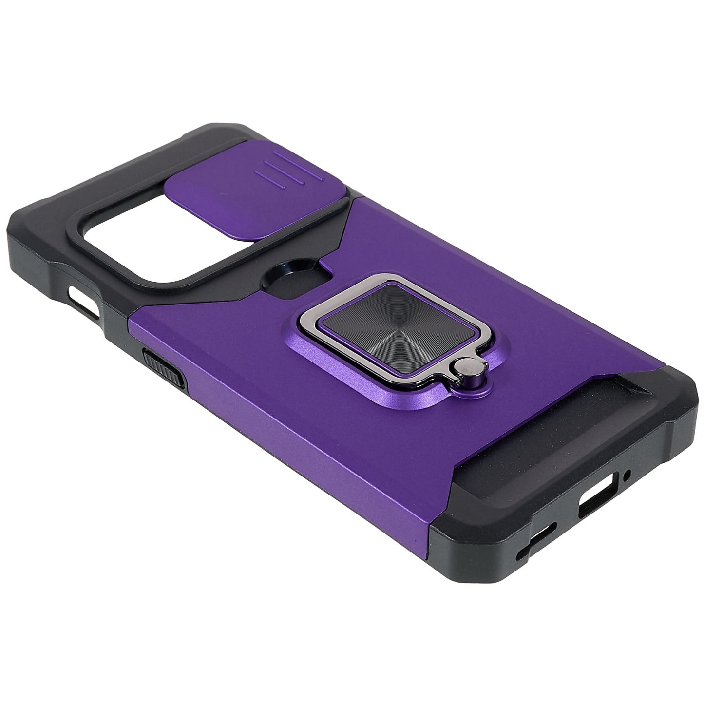 For OnePlus 10 Pro Wear-resistant PC + TPU Camera Slider Anti-drop Card Slot + Metal Kickstand Design Case