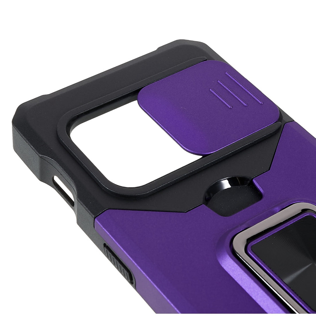 For OnePlus 10 Pro Wear-resistant PC + TPU Camera Slider Anti-drop Card Slot + Metal Kickstand Design Case