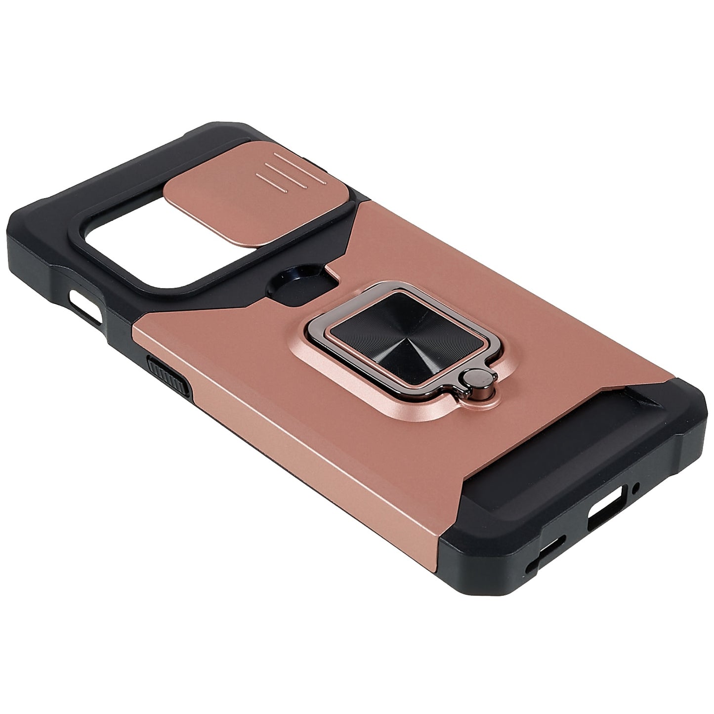 For OnePlus 10 Pro Wear-resistant PC + TPU Camera Slider Anti-drop Card Slot + Metal Kickstand Design Case