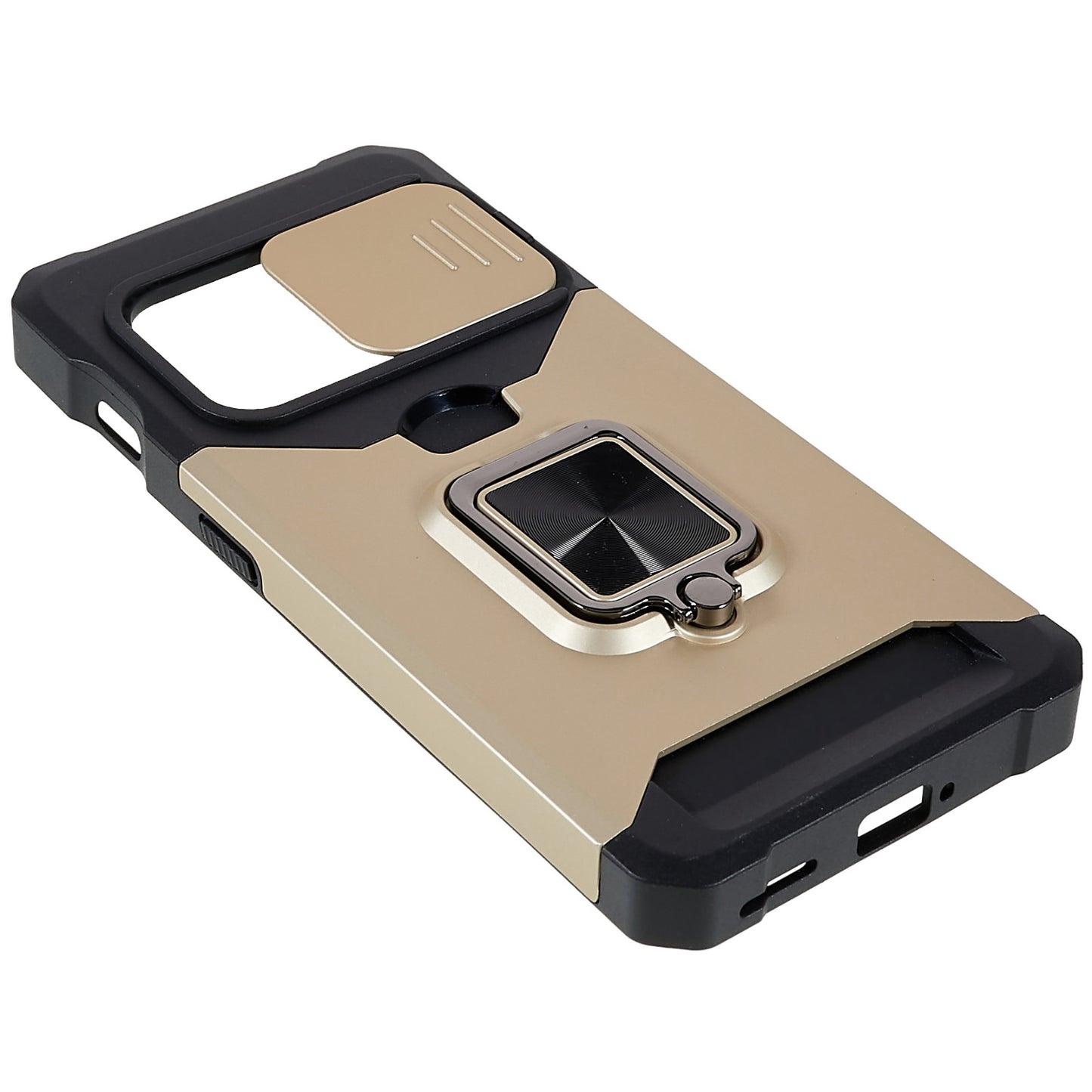 For OnePlus 10 Pro Wear-resistant PC + TPU Camera Slider Anti-drop Card Slot + Metal Kickstand Design Case