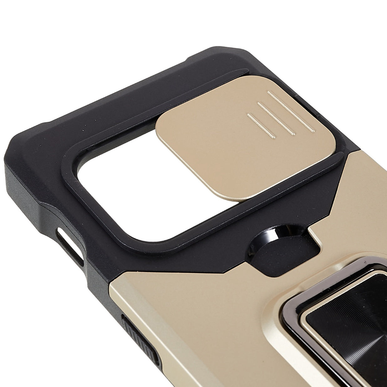 For OnePlus 10 Pro Wear-resistant PC + TPU Camera Slider Anti-drop Card Slot + Metal Kickstand Design Case