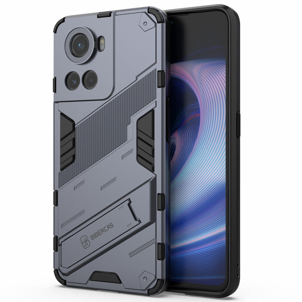 For OnePlus Ace 5G/10R 5G Dual-Layer TPU+PC Combination Shock Absorption Cover Kickstand Protective Phone Case