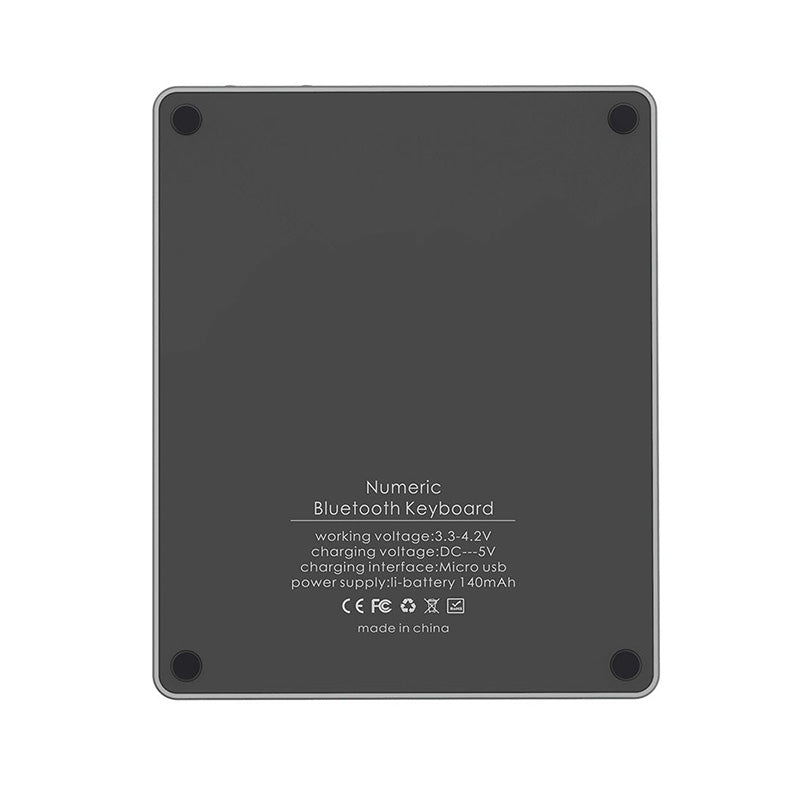 N960 28 Keys Rechargeable Bluetooth Numeric Keypad Aluminum Alloy Wireless Number Pad Portable Keyboard for PC Laptop