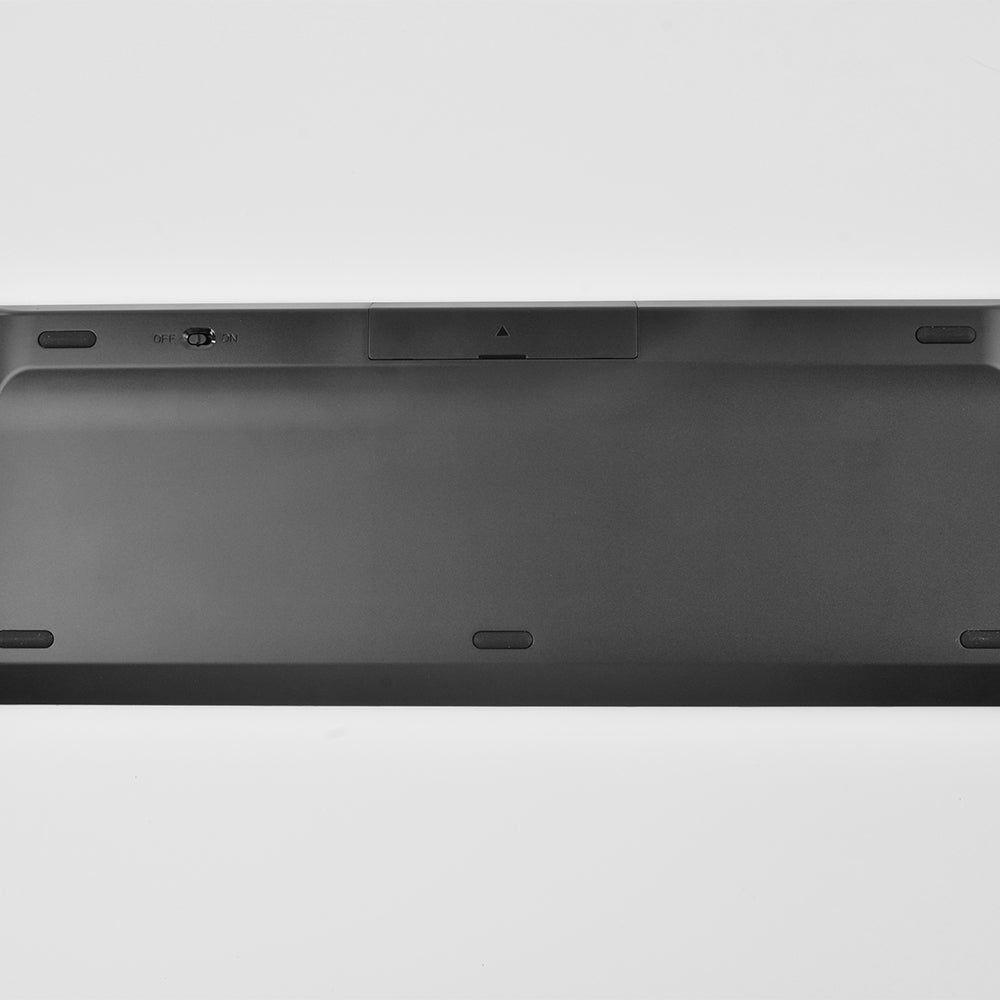 168 2.4G+Dual Bluetooth 95-Key Two Zones Battery Operated Wireless Keyboard for Apple Android Windows