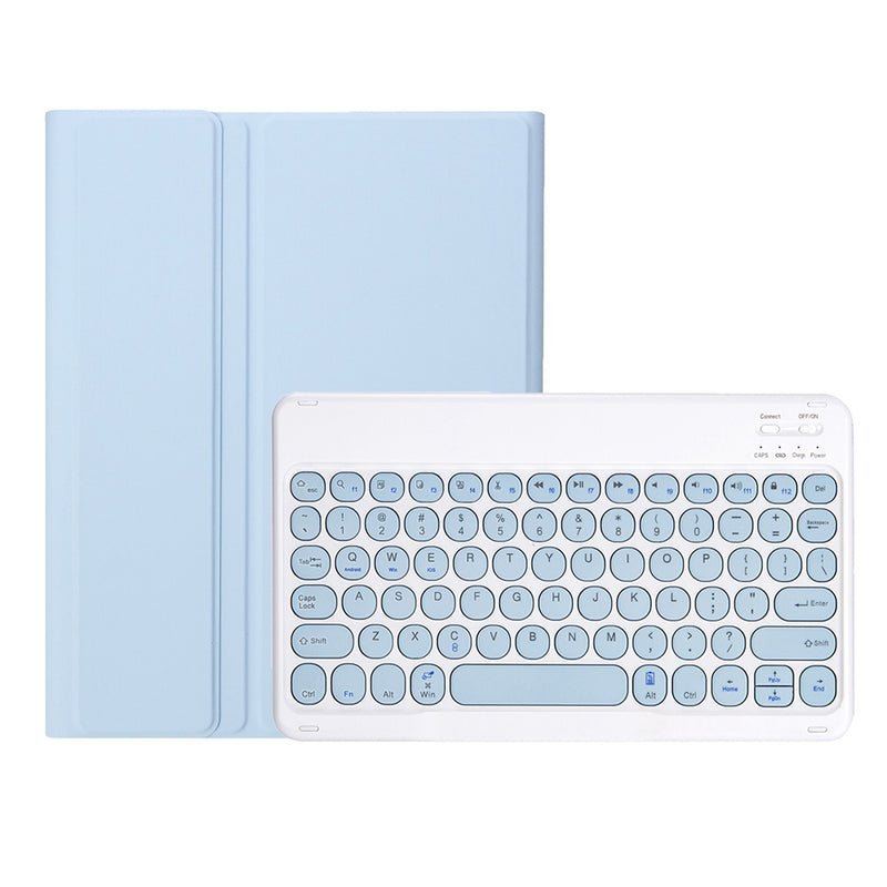 YA610B For Samsung Galaxy Tab S6 Lite (2022) 10.4 (P610/P615) Anti-Scratch Protective Case with Round Keys Bluetooth Keyboard Shockproof Stand Leather Cover