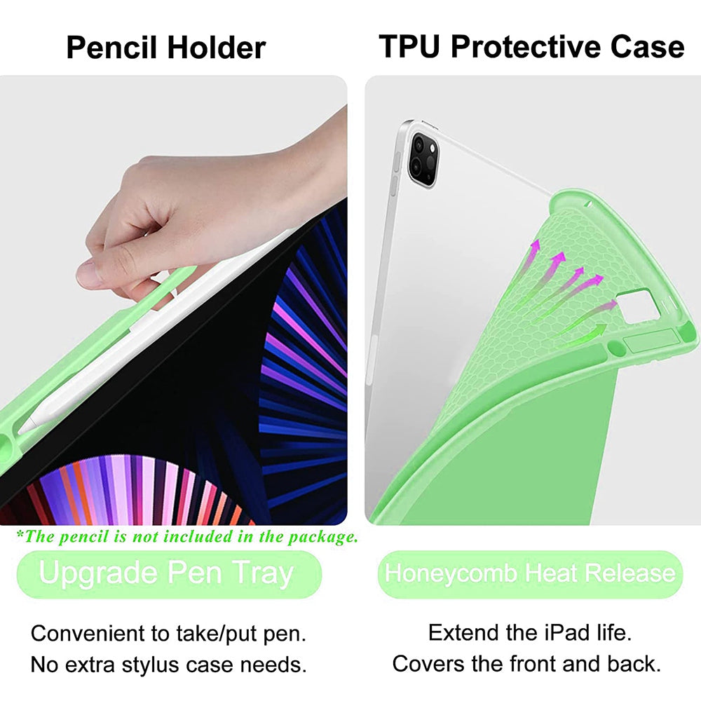 For iPad 9.7-inch (2017)/(2018)/Pro 9.7 inch (2016)/Air 2 Detachable X7 Bluetooth Keyboard Case with TouchPad Soft Leather Protective Case