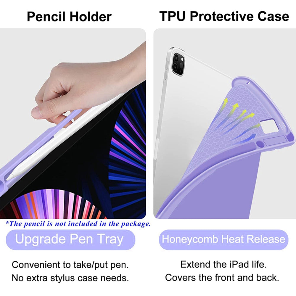 For iPad 9.7-inch (2017)/(2018)/Pro 9.7 inch (2016)/Air 2 Detachable X7 Bluetooth Keyboard Case with TouchPad Soft Leather Protective Case
