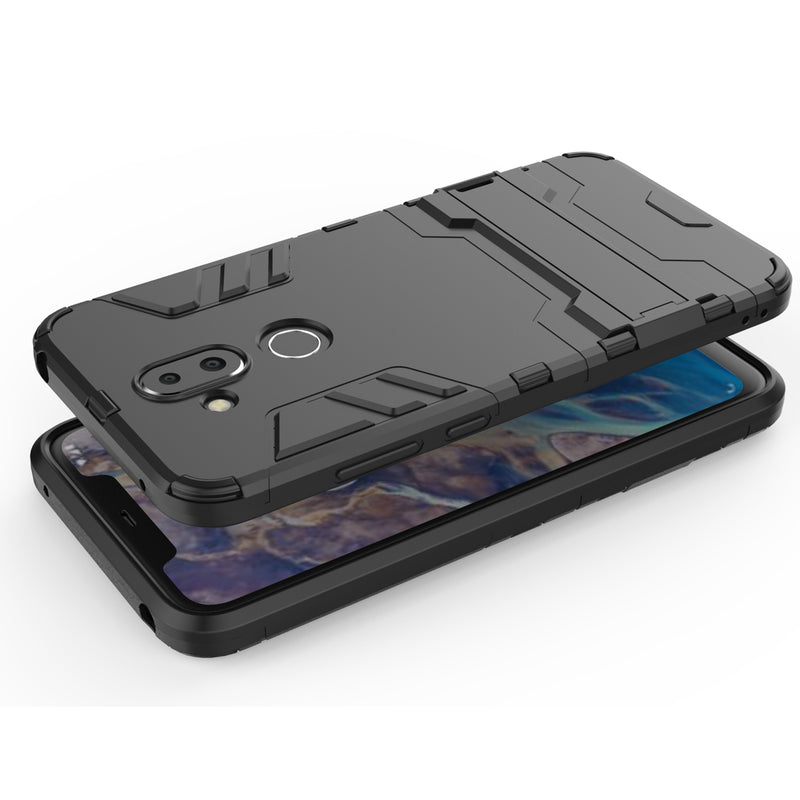 Cool Guard Plastic + TPU Hybrid Case with Kickstand for Nokia 8.1 / X7