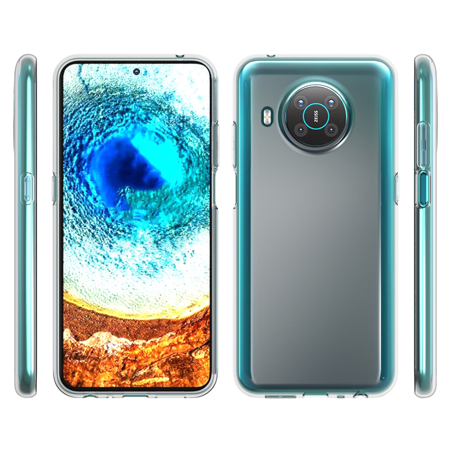 10Pcs/Pack Anti-yellowing Scratch-resistant TPU Phone Case Inner Watermark-Free Phone Covering for Nokia X20 / X10