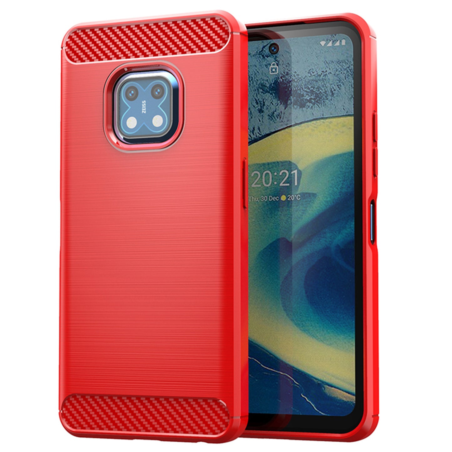 1.8mm Carbon Fiber Texture Brushed Surface TPU Case Freely Twisted Super Thin Phone Cover for Nokia XR20