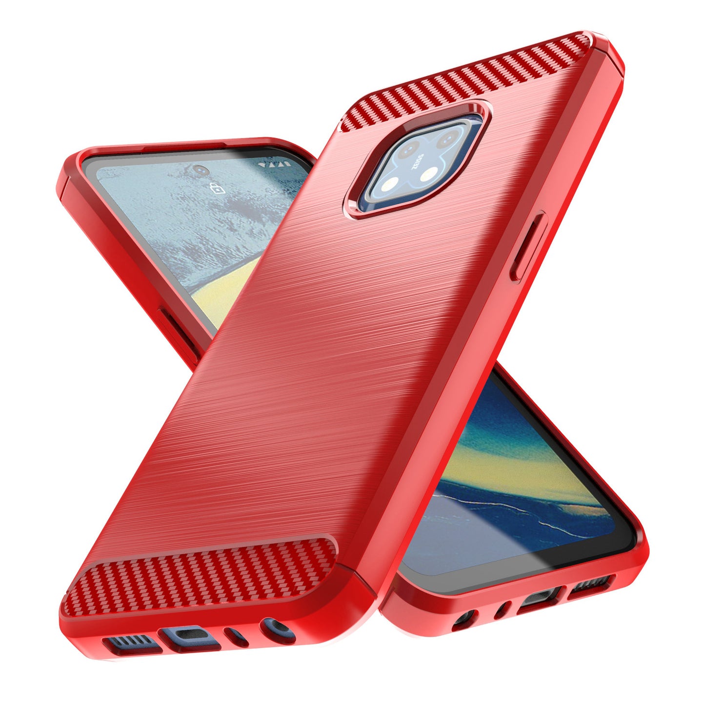 1.8mm Carbon Fiber Texture Brushed Surface TPU Case Freely Twisted Super Thin Phone Cover for Nokia XR20