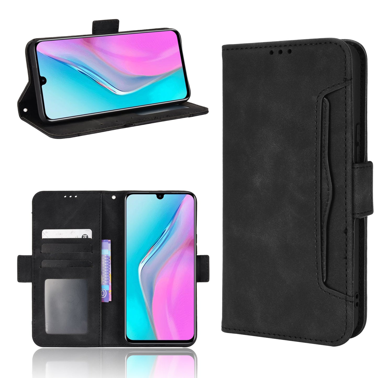 For Infinix Note 11 Multi-card Slots PU Leather + TPU Double Protection Stand Phone Case Shell with Wallet