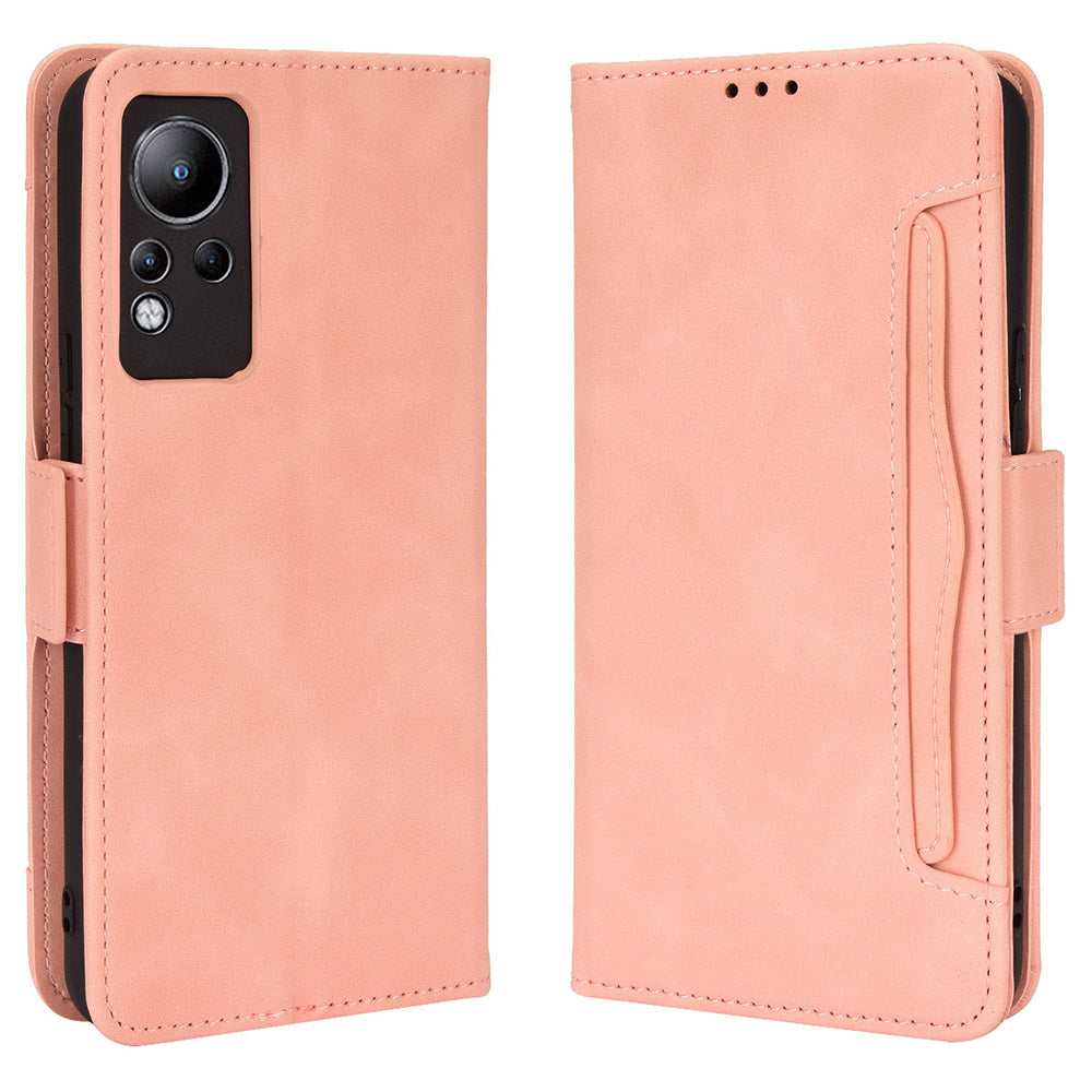 For Infinix Note 11 Multi-card Slots PU Leather + TPU Double Protection Stand Phone Case Shell with Wallet