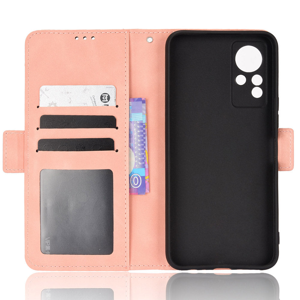 For Infinix Note 11 Multi-card Slots PU Leather + TPU Double Protection Stand Phone Case Shell with Wallet
