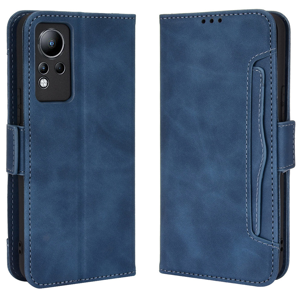 For Infinix Note 11 Multi-card Slots PU Leather + TPU Double Protection Stand Phone Case Shell with Wallet