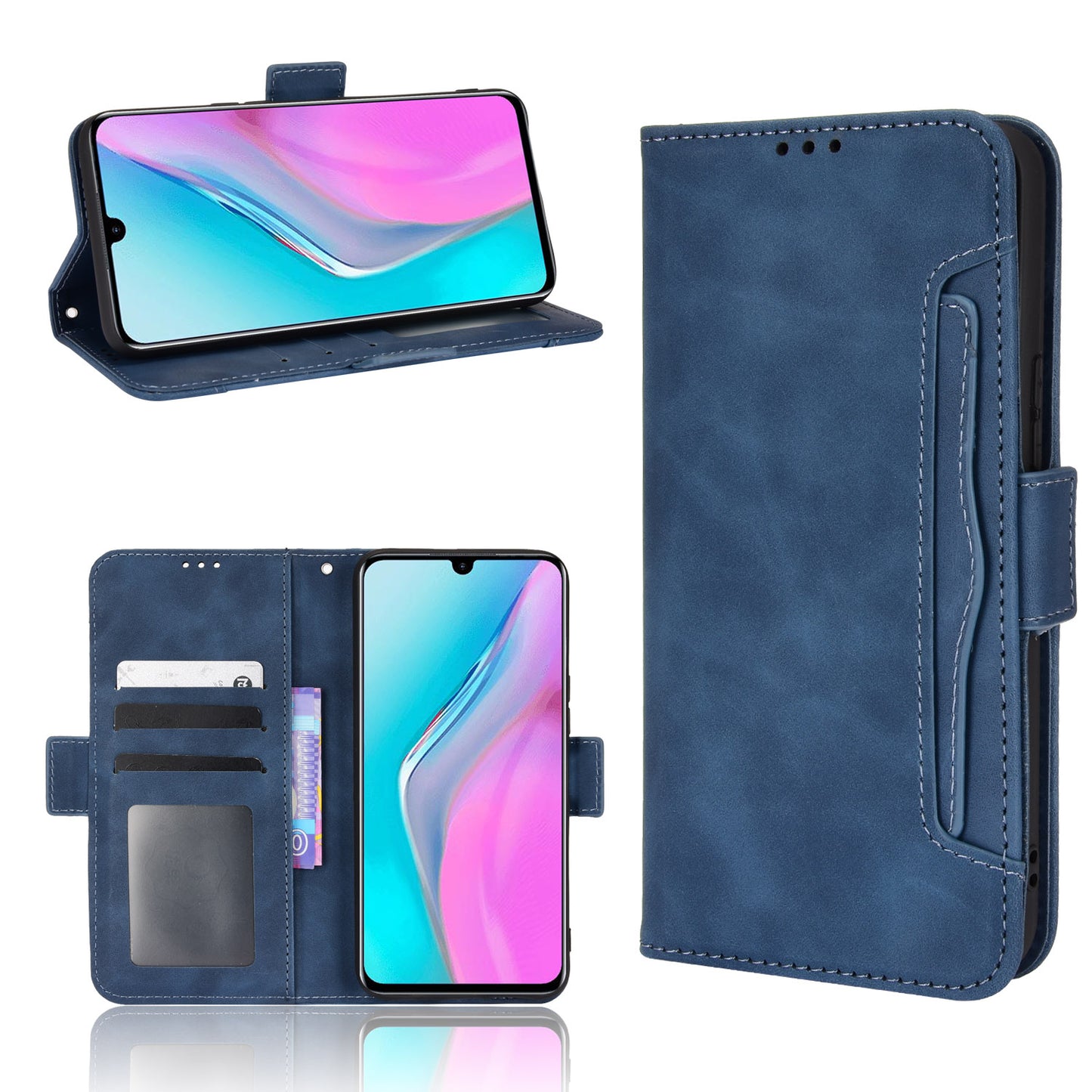 For Infinix Note 11 Multi-card Slots PU Leather + TPU Double Protection Stand Phone Case Shell with Wallet