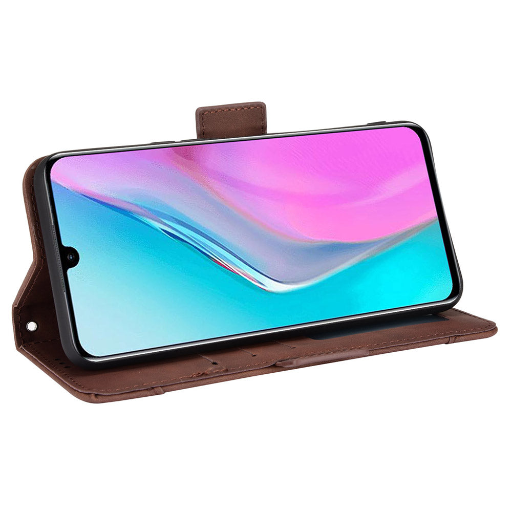 For Infinix Note 11 Multi-card Slots PU Leather + TPU Double Protection Stand Phone Case Shell with Wallet