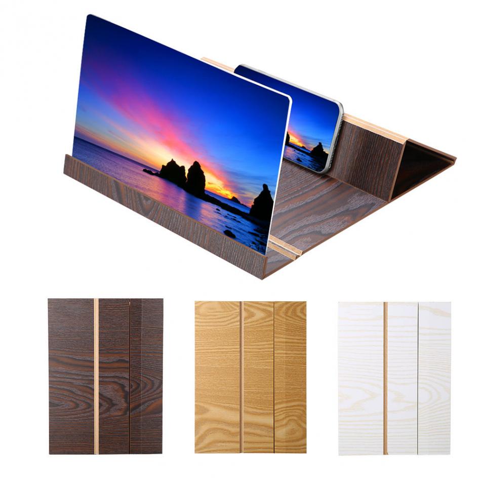 12-inch High Definition Wooden Mobile Video Screen Magnifier with Stand