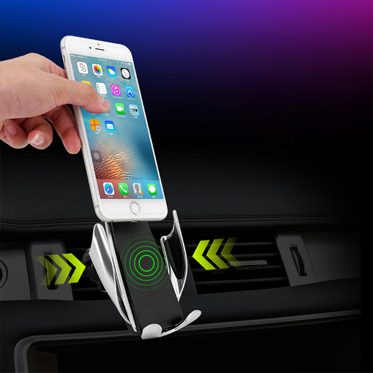 2-in-1 Intelligent Car Phone Mount Holder Air Vent Mounted Wireless Charger