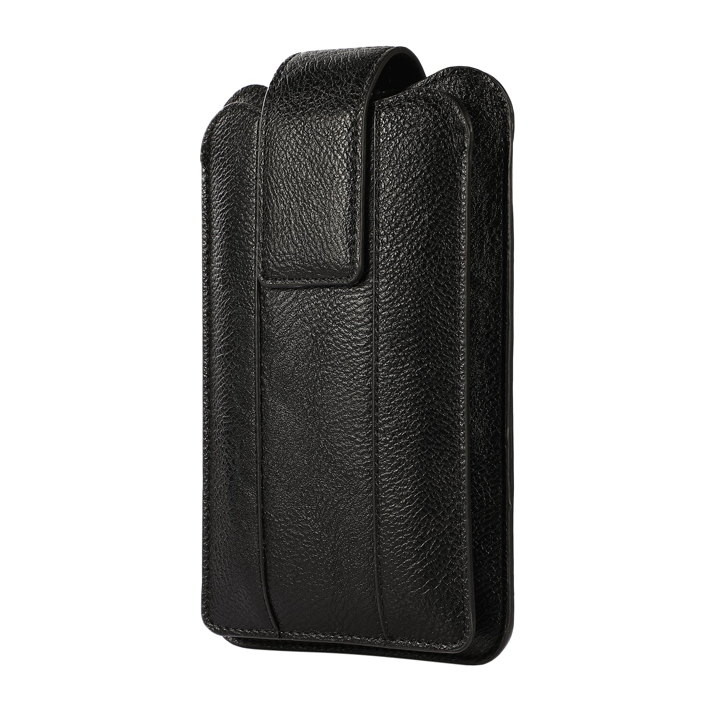 PU Leather Dual Pocket Wallet Cell Phone Belt Clip Holster Cover Pouch Case Waist Bag (L Size) for Xiaomi Huawei iPhone