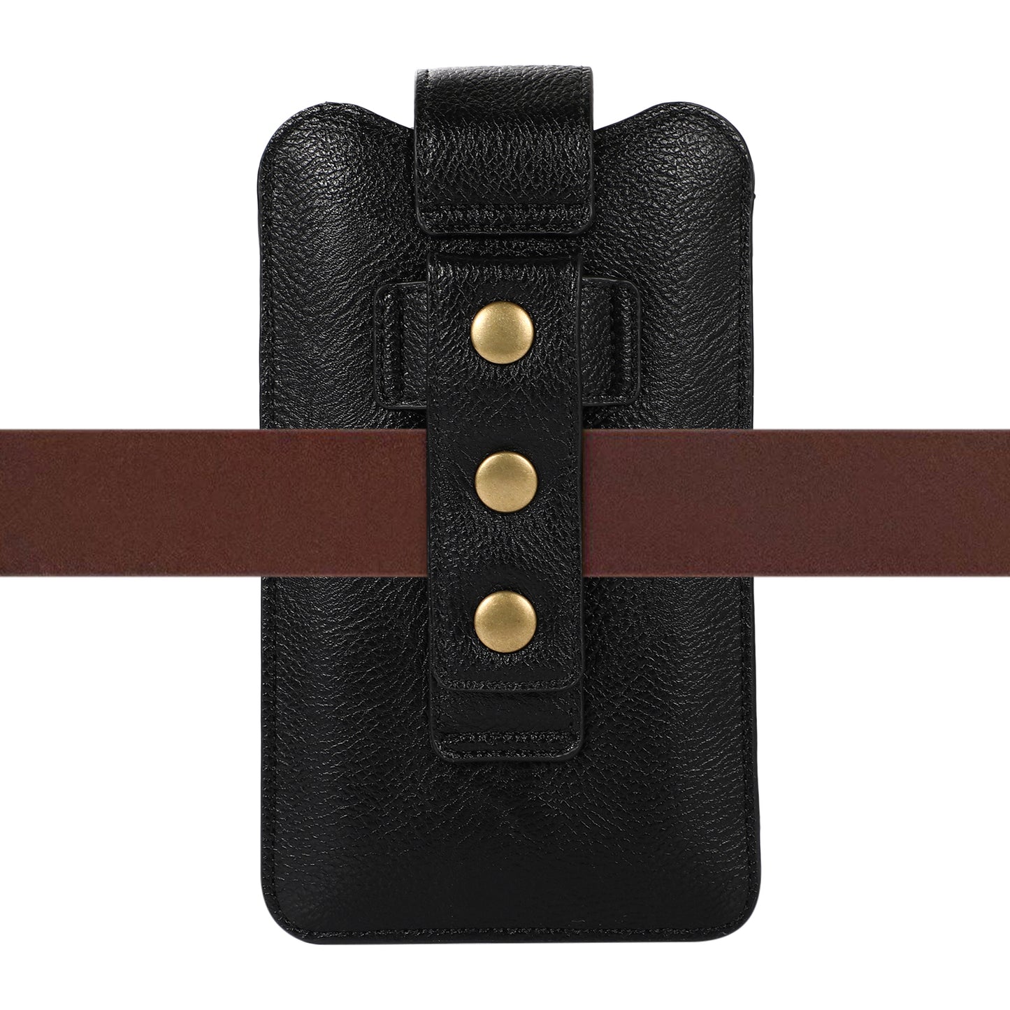 PU Leather Dual Pocket Wallet Cell Phone Belt Clip Holster Cover Pouch Case Waist Bag (L Size) for Xiaomi Huawei iPhone