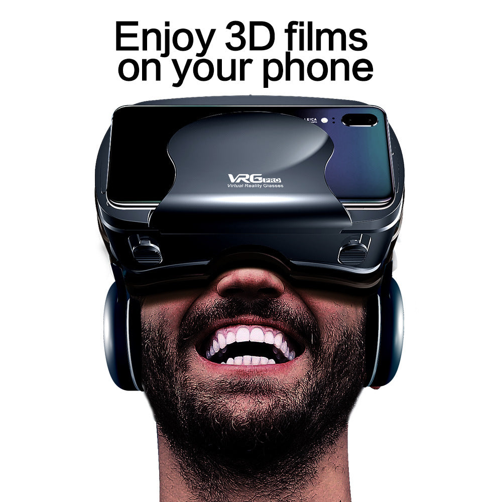 VRG Pro Plus 3D VR Headset Helmet Smart Virtual Reality Glasses for 5-7inch Smart Phone
