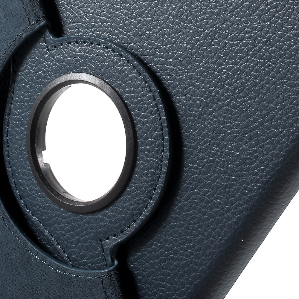 For iPad mini 4 Lychee 360-Rotation Leather Stand Case Cover