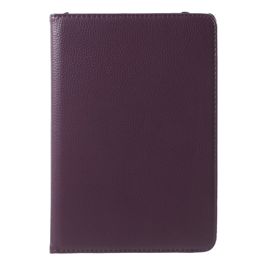 For iPad mini 4 Lychee 360-Rotation Leather Stand Case Cover