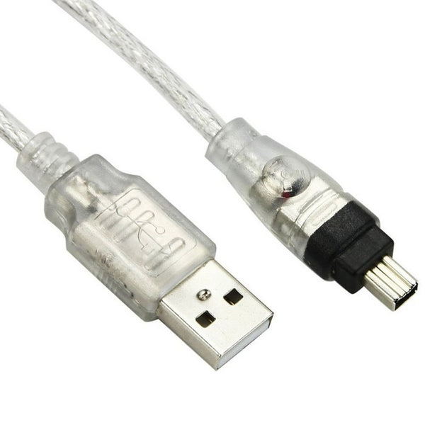 USB Male to Firewire IEEE 1394 4 Pin Male iLink Adapter Cord Cable for SONY DCR-TRV75E DV (FW-037)