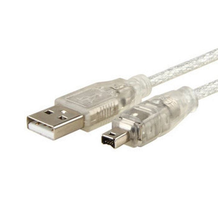 USB Male to Firewire IEEE 1394 4 Pin Male iLink Adapter Cord Cable for SONY DCR-TRV75E DV (FW-037)