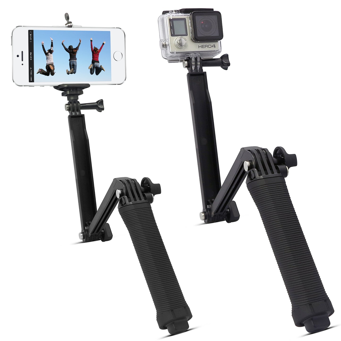3-Way Waterproof Selfie Monopod Grip Tripod Mount for GoPro / SJCAM / Xiaoyi etc