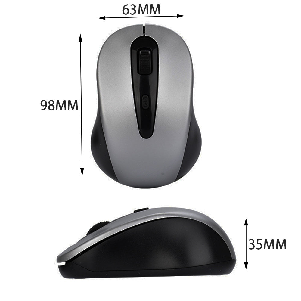 2.4G Wireless Mouse Mute Home Office Computer Laptop Mice with 3 Adjustable DPI