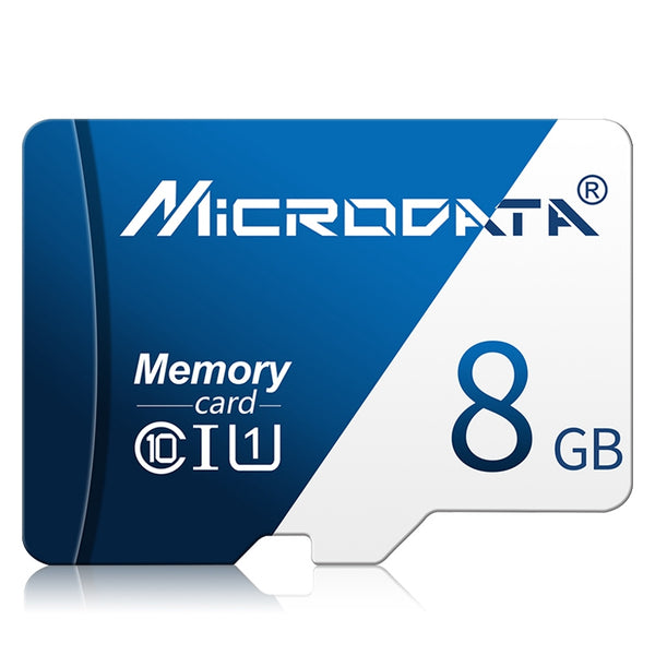 MICRODATA 8GB U1 Class 10 High Speed 48MB / s Micro SD Memory Card TF Card with Card Adapter for Tablet Camera Computer Phone - Blue  /  White