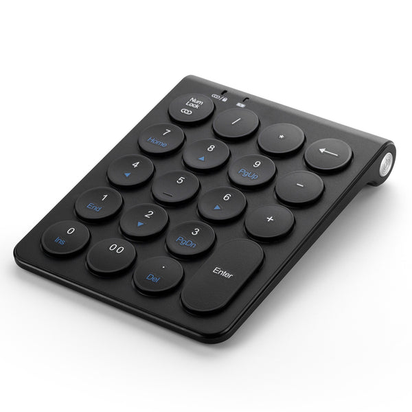 F66 Bluetooth Number Pad Rechargeable Wireless Numeric Keypad Numpad for Financial Accounting Data Entry
