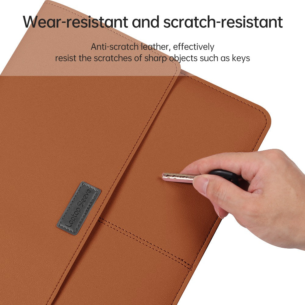 11-12 Inch Laptop Storage Bag for MacBook Anti-scratch PU Leather Notebook Computer Sleeve Mouse Pad