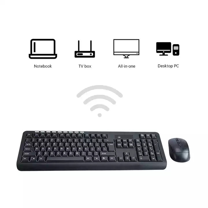 2.4G Bluetooth 113-Key Wireless Keyboard Home Office Mute Mouse for Laptop and Computer