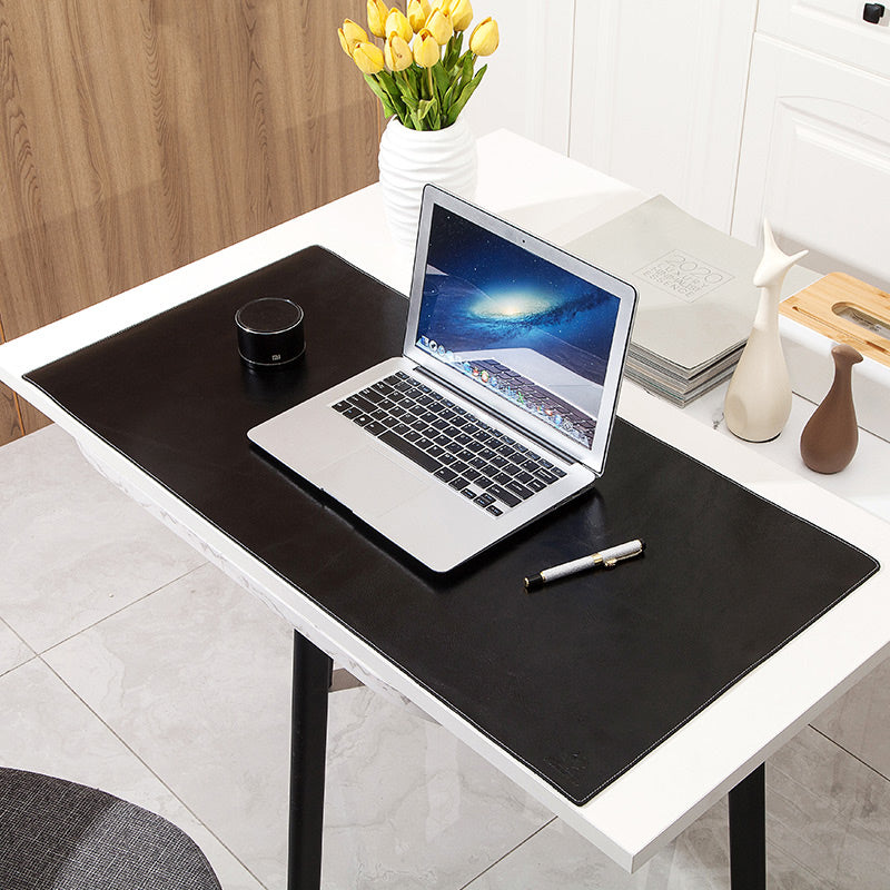Large Gaming Laptop Mouse Pad Non-slip Oil Wax Texture Top Layer Cowhide Leather Office Desk Mousepad, 60x40cm