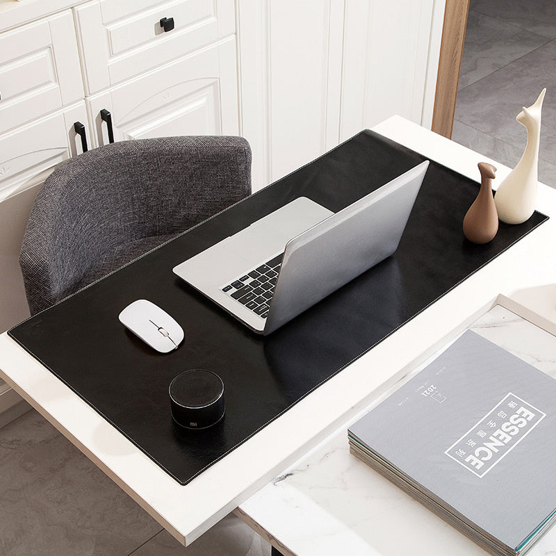 Large Gaming Laptop Mouse Pad Non-slip Oil Wax Texture Top Layer Cowhide Leather Office Desk Mousepad, 60x40cm