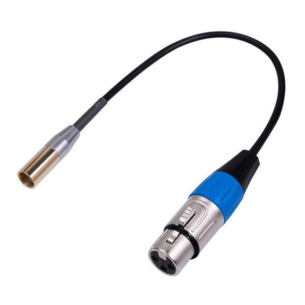 Mini XLR Male to XLR Female Adapter Cable 3-Pin Mini XLR to XLR Video Cord 0.3m for Camera Microphone - Blue / Black