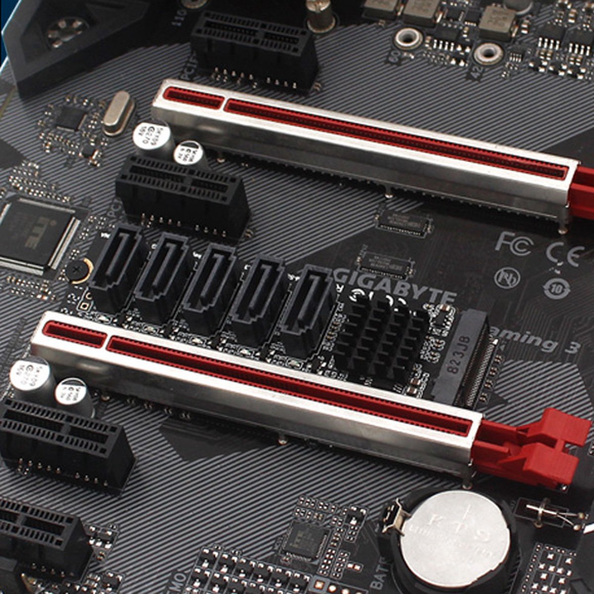 SA-004 22x80mm NGFF NVME M-Key PCI Express to SATA 3.0 5 Ports Adapter Card Converter Hard Drive Extension Card Support 6Gbps Data Transmission JMB585 2280